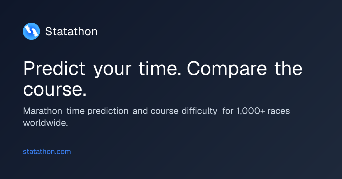 Statathon - Marathon Comparison & Prediction